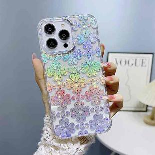 For iPhone 14 Little Star Series Glitter Powder TPU Phone Case(Clover)