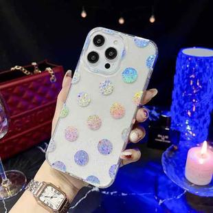 For iPhone 14 Little Star Series Glitter Powder TPU Phone Case(Polka Dots)