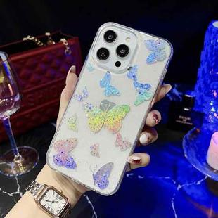 For iPhone 14 Pro Little Star Series Glitter Powder TPU Phone Case(Butterflies)