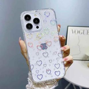 For iPhone 13 Pro Little Star Series Glitter Powder TPU Phone Case(Little Love Heart)