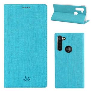 For Motorola Moto G8 ViLi DMX-54 Shockproof TPU + PU Leather Magnetic Attraction Horizontal Flip Protective Case with Card Slots & Holder(Blue)