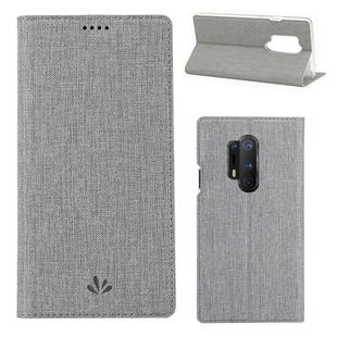 For OnePlus 8 Pro ViLi DMX-54 Shockproof TPU + PU Leather Magnetic Attraction Horizontal Flip Protective Case with Card Slots & Holder(Grey)