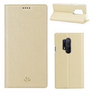 For OnePlus 8 Pro ViLi DMX-54 Shockproof TPU + PU Leather Magnetic Attraction Horizontal Flip Protective Case with Card Slots & Holder(Champagne Gold)
