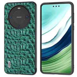 For Huawei Mate 60 ABEEL Genuine Leather Sky Series Black Edge Phone Case(Green)