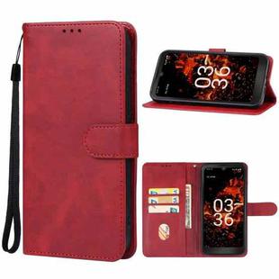 For Orbic Fun+ 4G Leather Phone Case(Red)