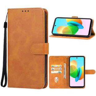 For Tecno Spark 20C Leather Phone Case(Brown)