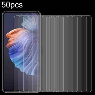 For TECNO camon 18T 50pcs 0.26mm 9H 2.5D Tempered Glass Film