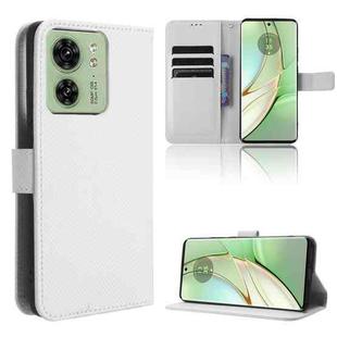 For Motorola Edge 40 Diamond Texture Leather Phone Case(White)