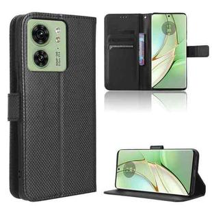 For Motorola Edge 40 Diamond Texture Leather Phone Case(Black)