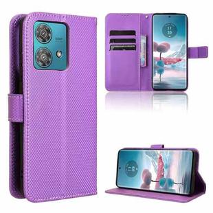 For Motorola Edge 40 Neo 5G Diamond Texture Leather Phone Case(Purple)