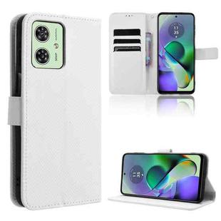 For Motorola Moto G54 5G Diamond Texture Leather Phone Case(White)