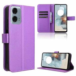 For Motorola Moto G34 5G Diamond Texture Leather Phone Case(Purple)