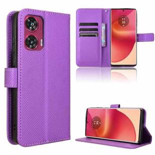 For Motorola Edge 50 Fusion Diamond Texture Leather Phone Case(Purple)