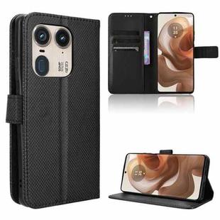 For Motorola Edge 50 Ultra / Moto X50 Ultra Diamond Texture Leather Phone Case(Black)