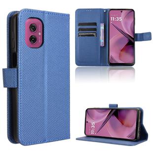 For Motorola Moto G55 5G Diamond Texture Leather Phone Case(Blue)