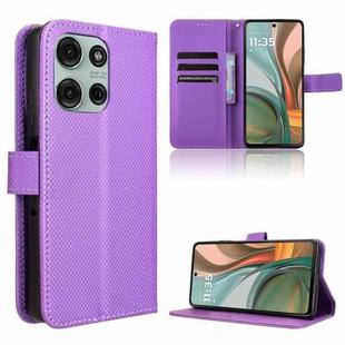 For Motorola Moto G75 5G Diamond Texture Leather Phone Case(Purple)