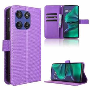 For Motorola Moto G Stylus 5G 2025 Diamond Texture Leather Phone Case(Purple)