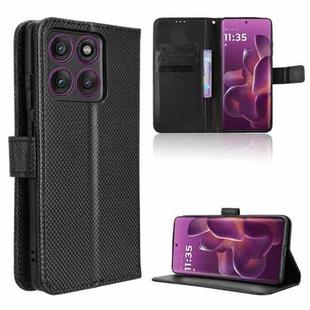 For Motorola Edge 60 Pro Diamond Texture Leather Phone Case(Black)