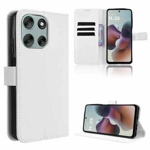 For Motorola Moto G56 / G66j / G66y 5G Diamond Texture Leather Phone Case(White)
