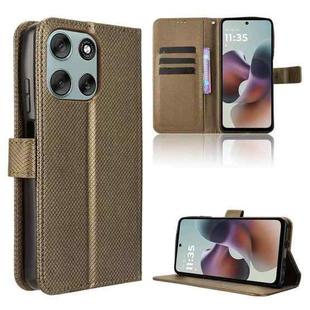 For Motorola Moto G56 / G66j / G66y 5G Diamond Texture Leather Phone Case(Brown)