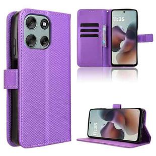 For Motorola Moto G56 / G66j / G66y 5G Diamond Texture Leather Phone Case(Purple)