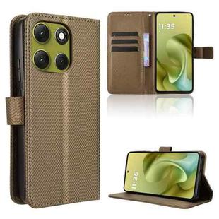 For Motorola Moto G86 Power 5G Diamond Texture Leather Phone Case(Brown)