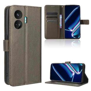 For Realme GT Neo5 SE Diamond Texture Leather Phone Case(Brown)