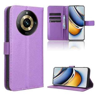 For Realme 11 Pro / 11 Pro+ Diamond Texture Leather Phone Case(Purple)