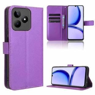 For Realme C53 4G / Narzo N53 4G Diamond Texture Leather Phone Case(Purple)