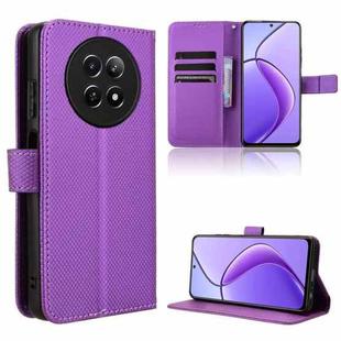 For Realme 12 5G / 12X 5G Diamond Texture Leather Phone Case(Purple)