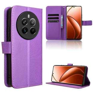 For Realme 12 Pro / 12 Pro+ 5G Diamond Texture Leather Phone Case(Purple)