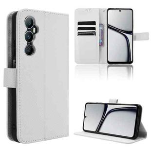 For Realme C65 4G Diamond Texture Leather Phone Case(White)