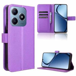 For Realme C63 4G / C61 4G / Narzo N63 4G Diamond Texture Leather Phone Case(Purple)