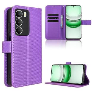 For Realme 14x 5G Malaysia / V70 Diamond Texture Leather Phone Case(Purple)