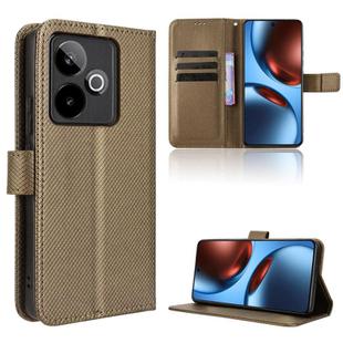 For Realme GT 7 5G Diamond Texture Leather Phone Case(Brown)