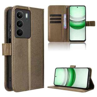 For Realme C71 4G Diamond Texture Leather Phone Case(Brown)