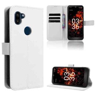 For Orbic Fun+ 4G Diamond Texture Leather Phone Case(White)