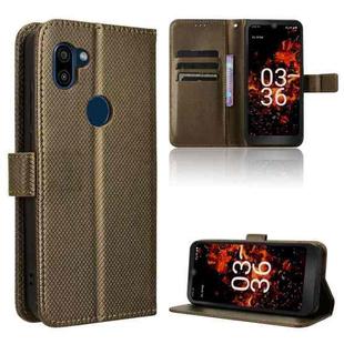 For Orbic Fun+ 4G Diamond Texture Leather Phone Case(Brown)