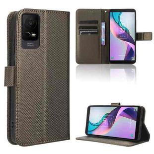 For TCL ION X Diamond Texture Leather Phone Case(Brown)