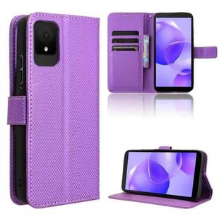 For TCL 502 Diamond Texture Leather Phone Case(Purple)