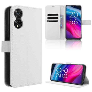 For TCL 50 SE 4G Diamond Texture Leather Phone Case(White)
