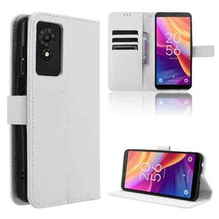 For TCL 501 4G Diamond Texture Leather Phone Case(White)