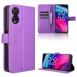 For TCL 505 4G Diamond Texture Leather Phone Case(Purple)