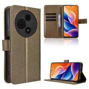 For TCL 605 / 60 SE Diamond Texture Leather Phone Case(Brown)