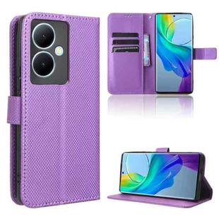 For vivo Y78 Plus Diamond Texture Leather Phone Case(Purple)