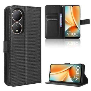 For vivo Y100 5G Diamond Texture Leather Phone Case(Black)