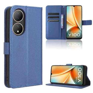 For vivo Y100 5G Diamond Texture Leather Phone Case(Blue)