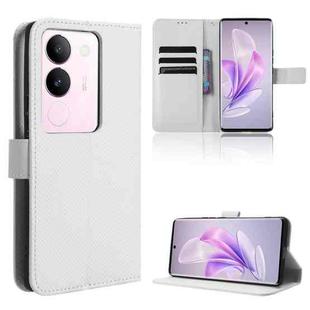 For vivo S17 5G / S17 Pro Diamond Texture Leather Phone Case(White)