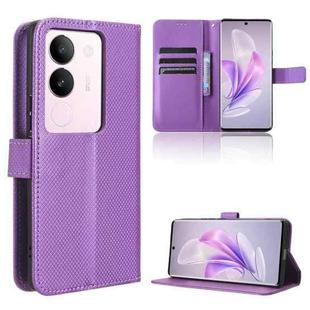 For vivo S17 5G / S17 Pro Diamond Texture Leather Phone Case(Purple)