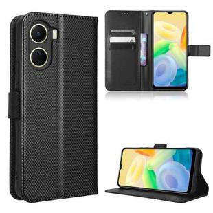 For vivo Y16 / iQOO Z7i Diamond Texture Leather Phone Case(Black)